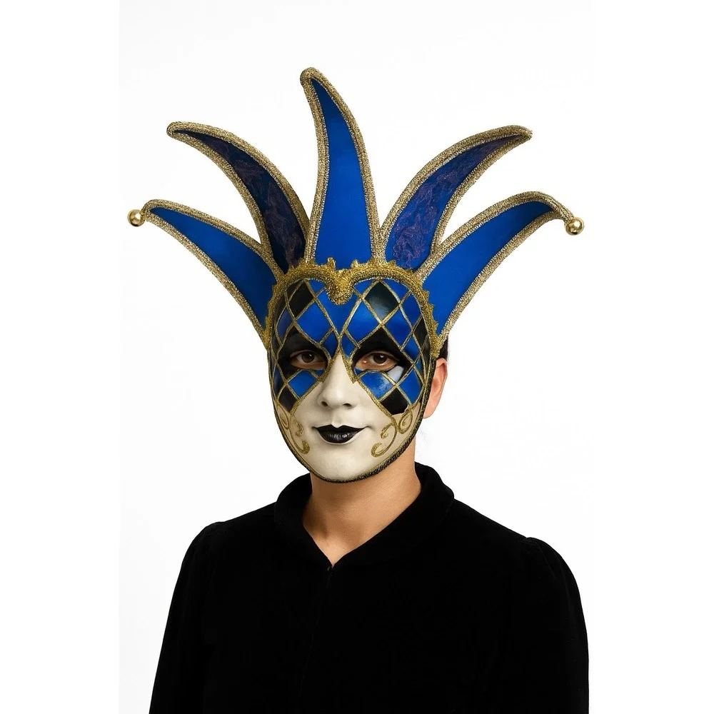 Venetian Carnival Venice Masquerade Style Hand Painted Mask Joker Jester